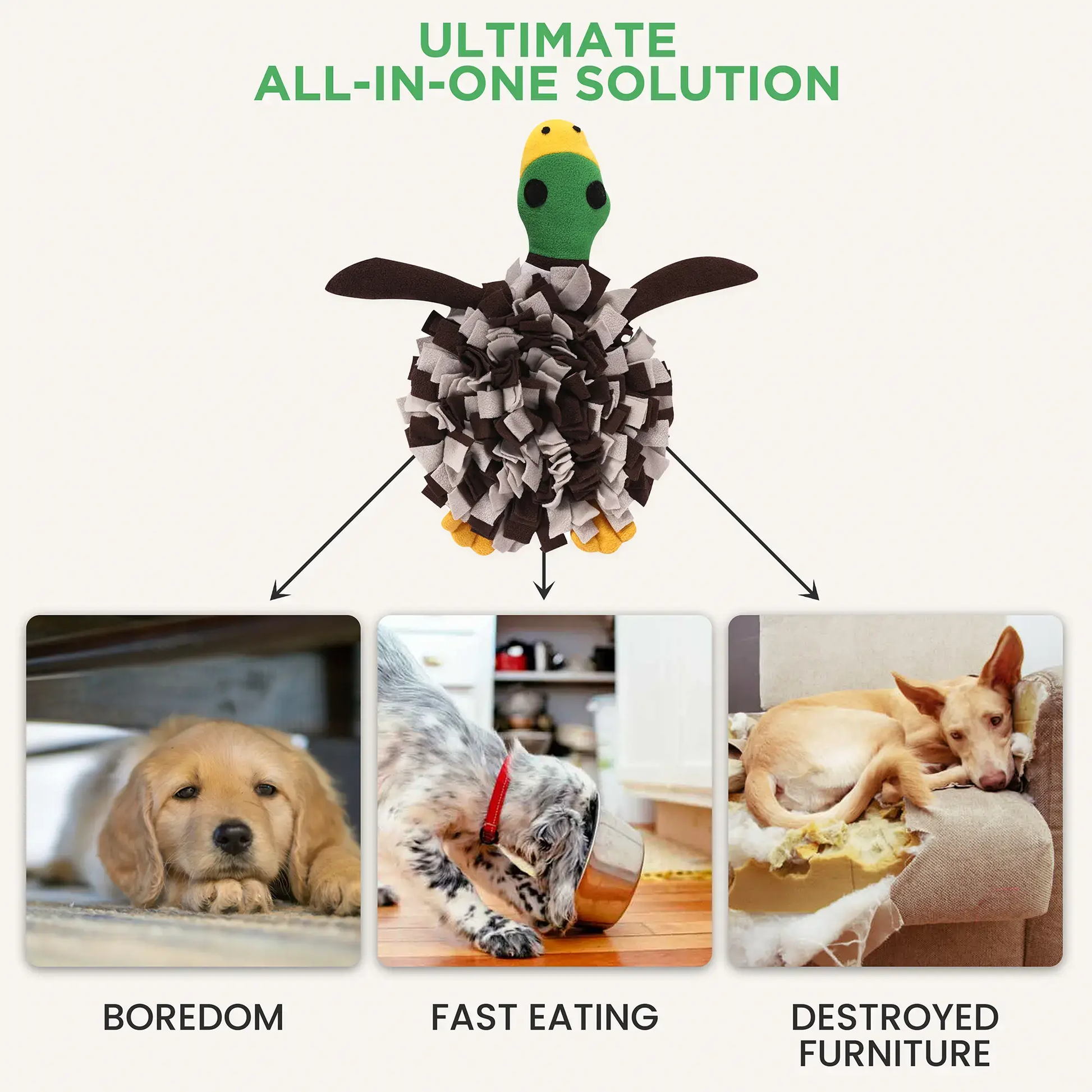 Squeaky Duck Snuffle Mat for Dogs – 2-in-1 Toy & Foraging Fun