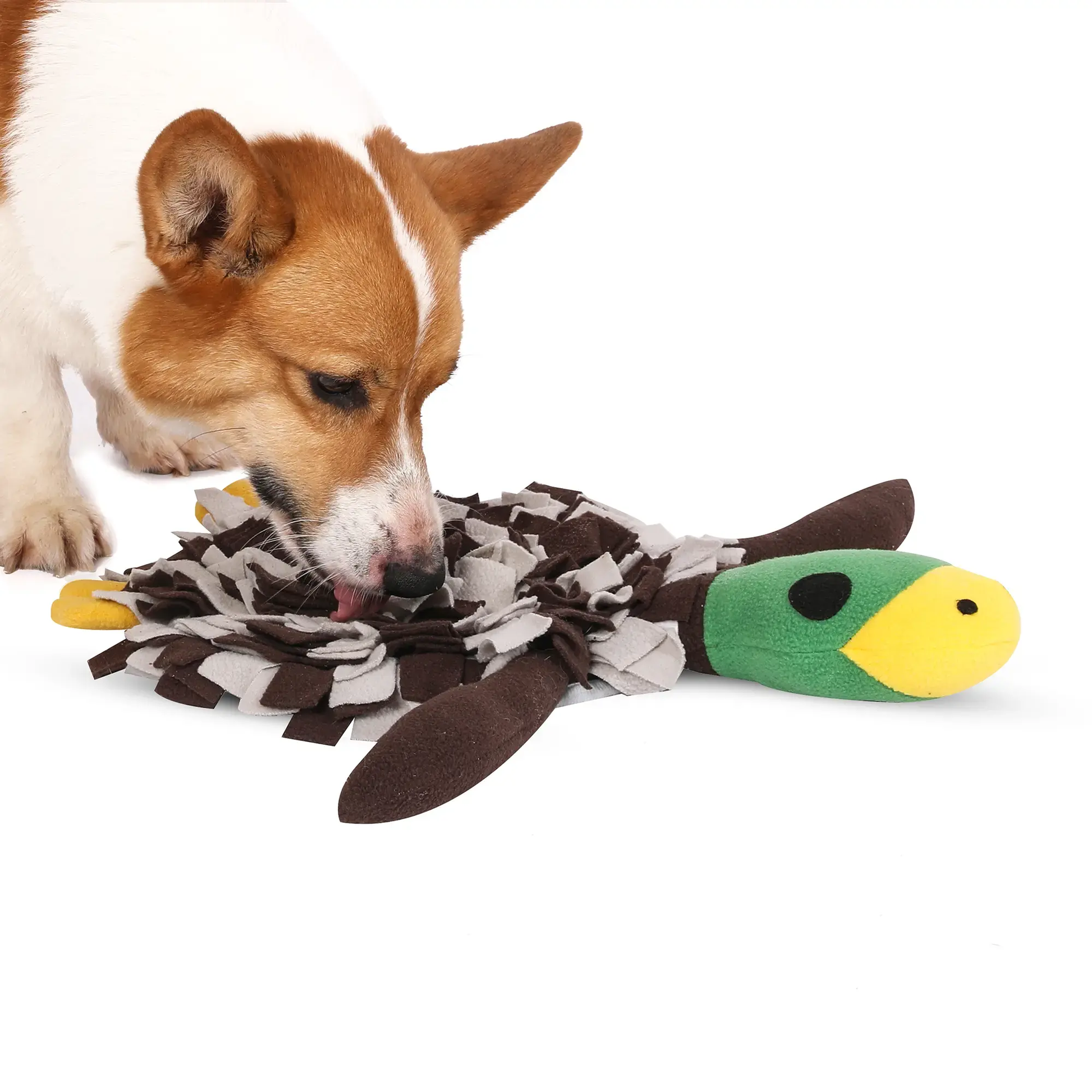 Tapis à renifler pour chiens Squeaky Duck – Jouet 2 en 1 et divertissement de recherche de nourriture