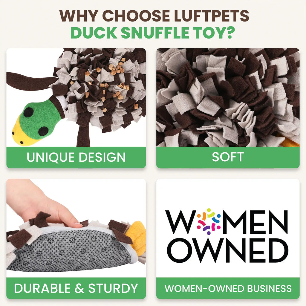 Squeaky Duck Snuffle Mat for Dogs – 2-in-1 Toy & Foraging Fun