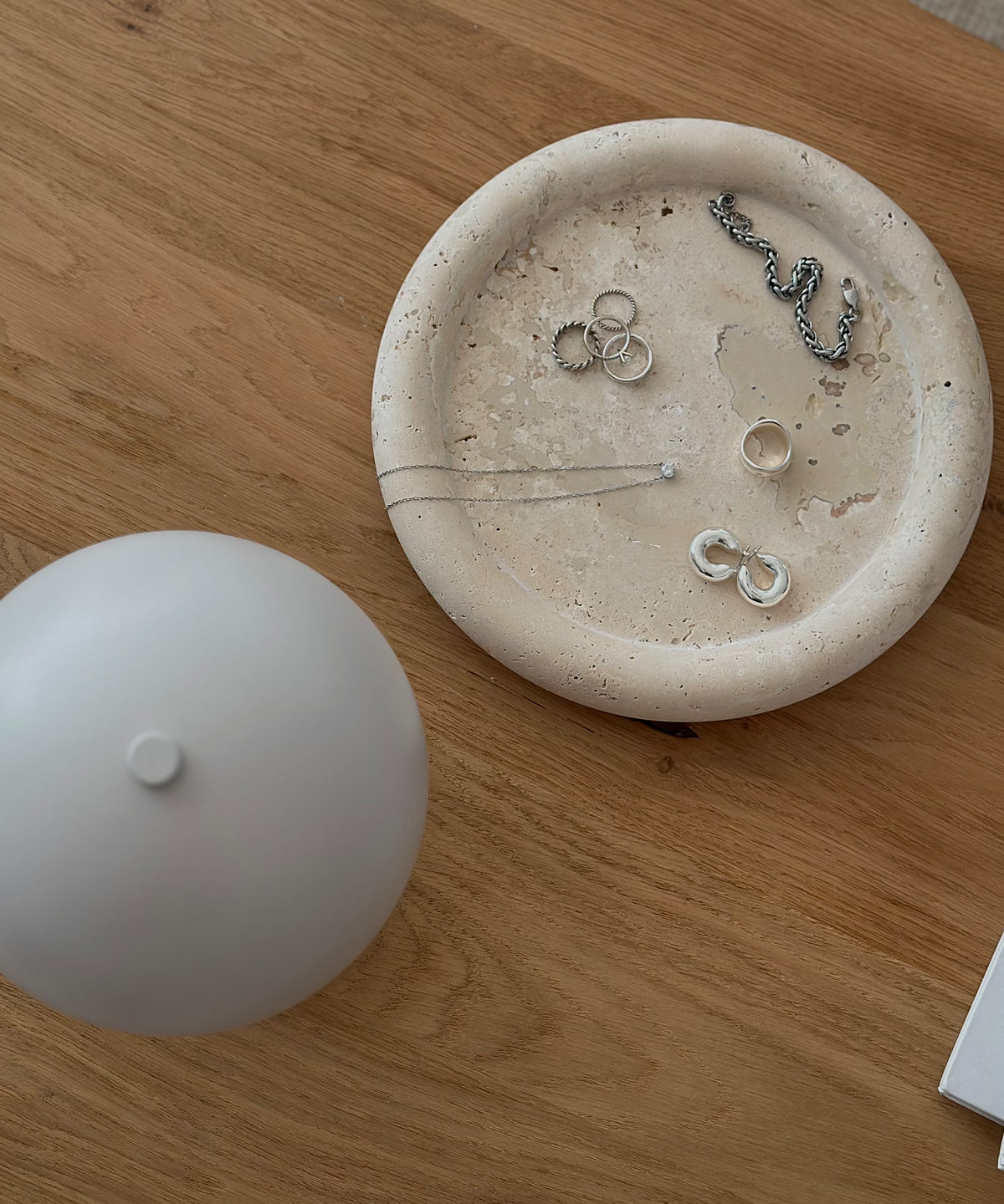 Luna Travertine Tray