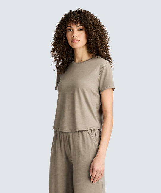 Haut de nuit en laine mérinos ultrafine pour femme