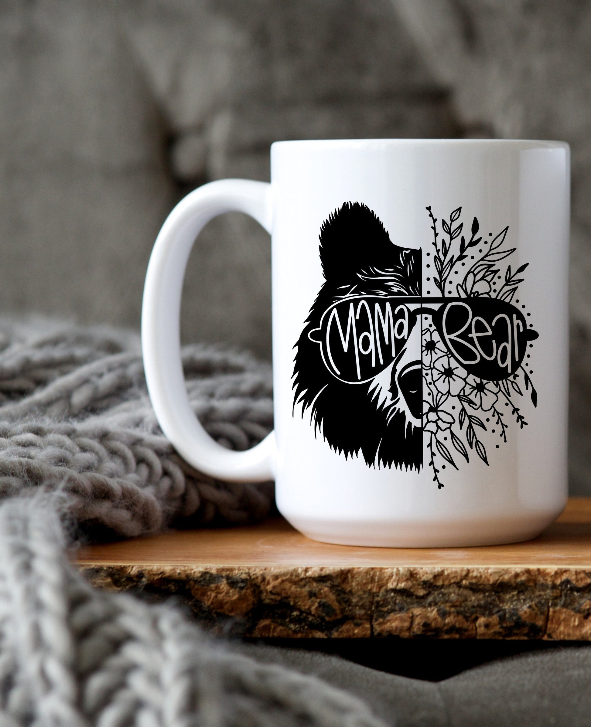Mama Bear Mug | 15oz Mom Coffee Mug | Mother’s Day Gift | New Mom Present | Baby Shower Gift | Mom Life Cup