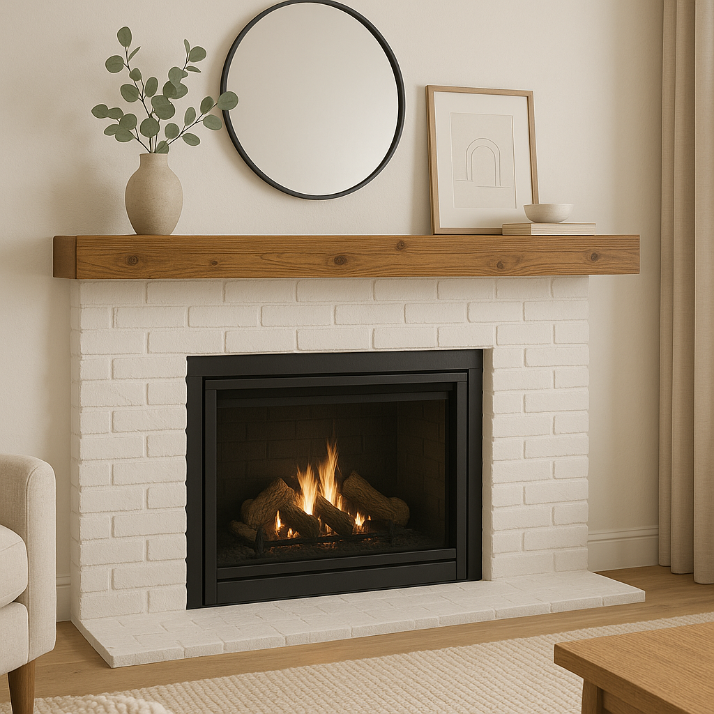 Wooden mantle