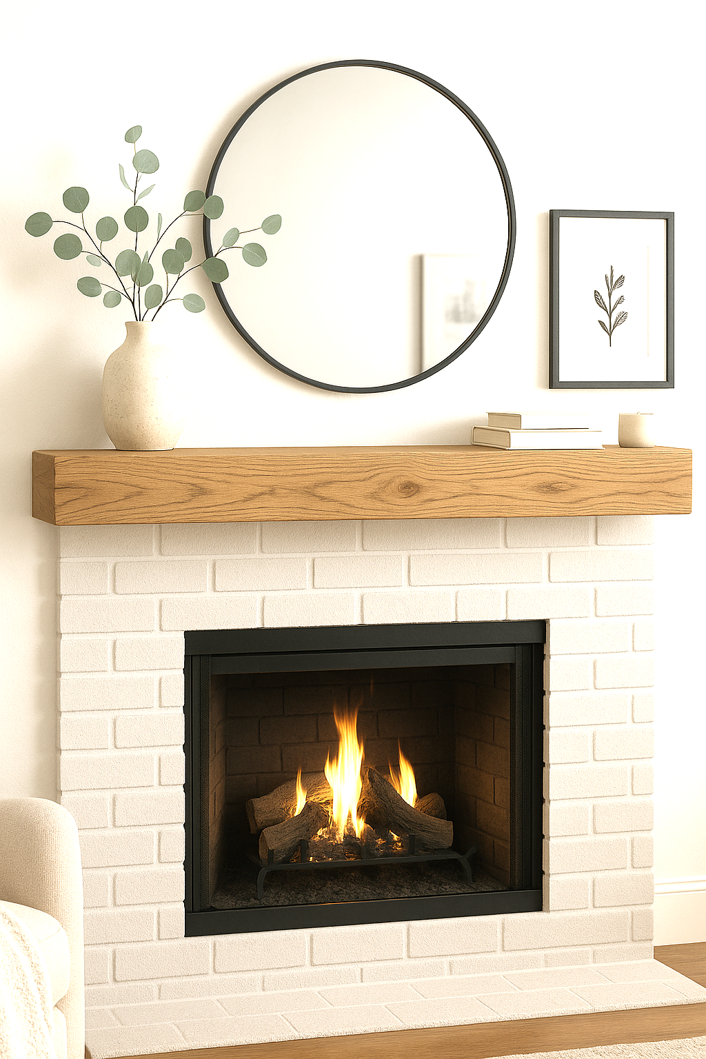Wooden mantle