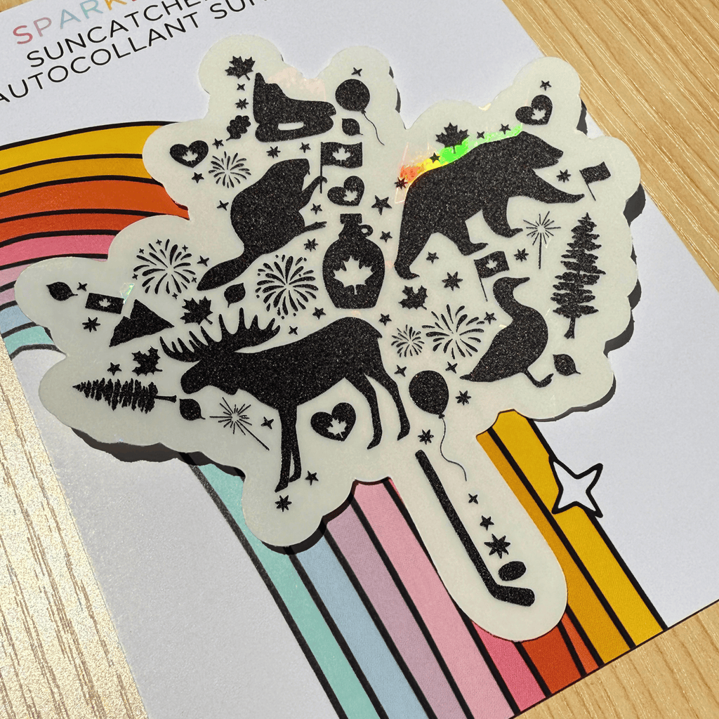 Maple Leaf Suncatcher Sticker