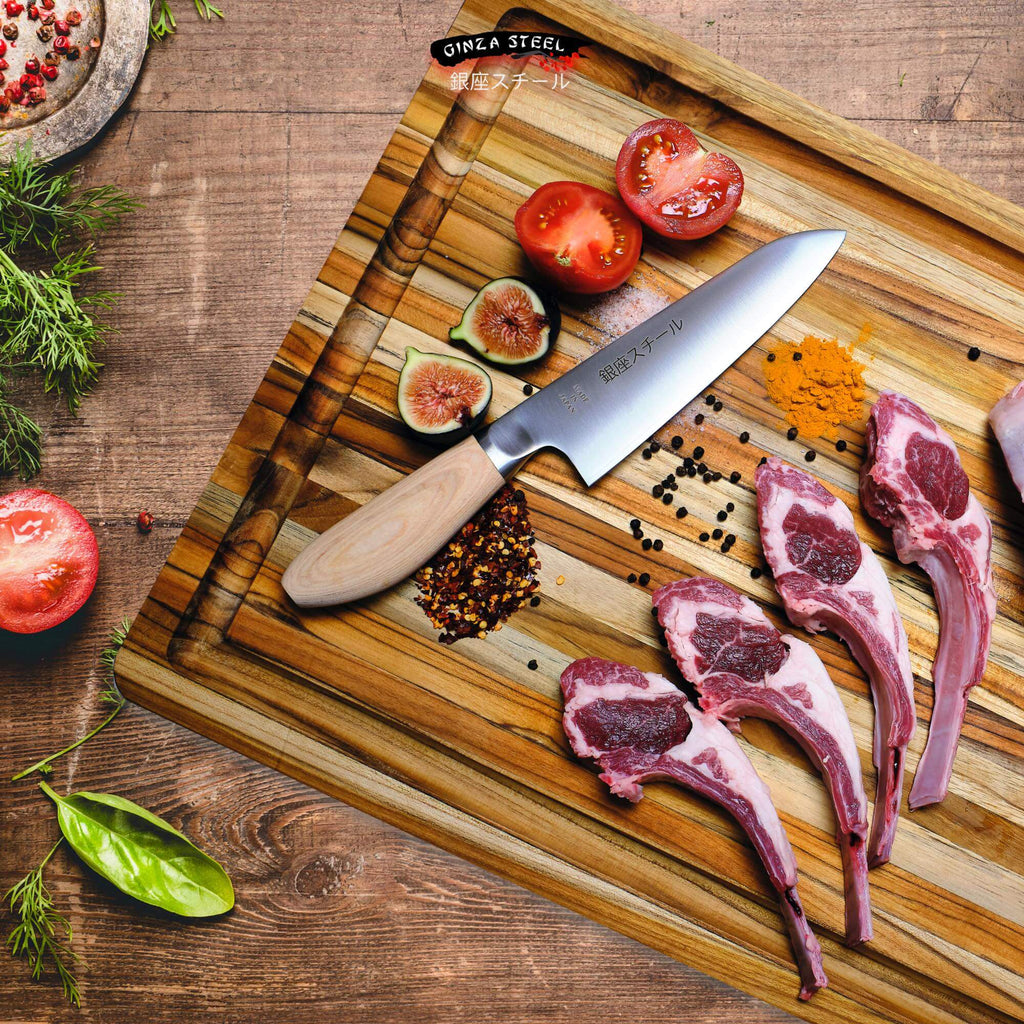 MATSUE 165 - MV Stainless Steel Santoku Knife 165mm/Natural Wood Handle