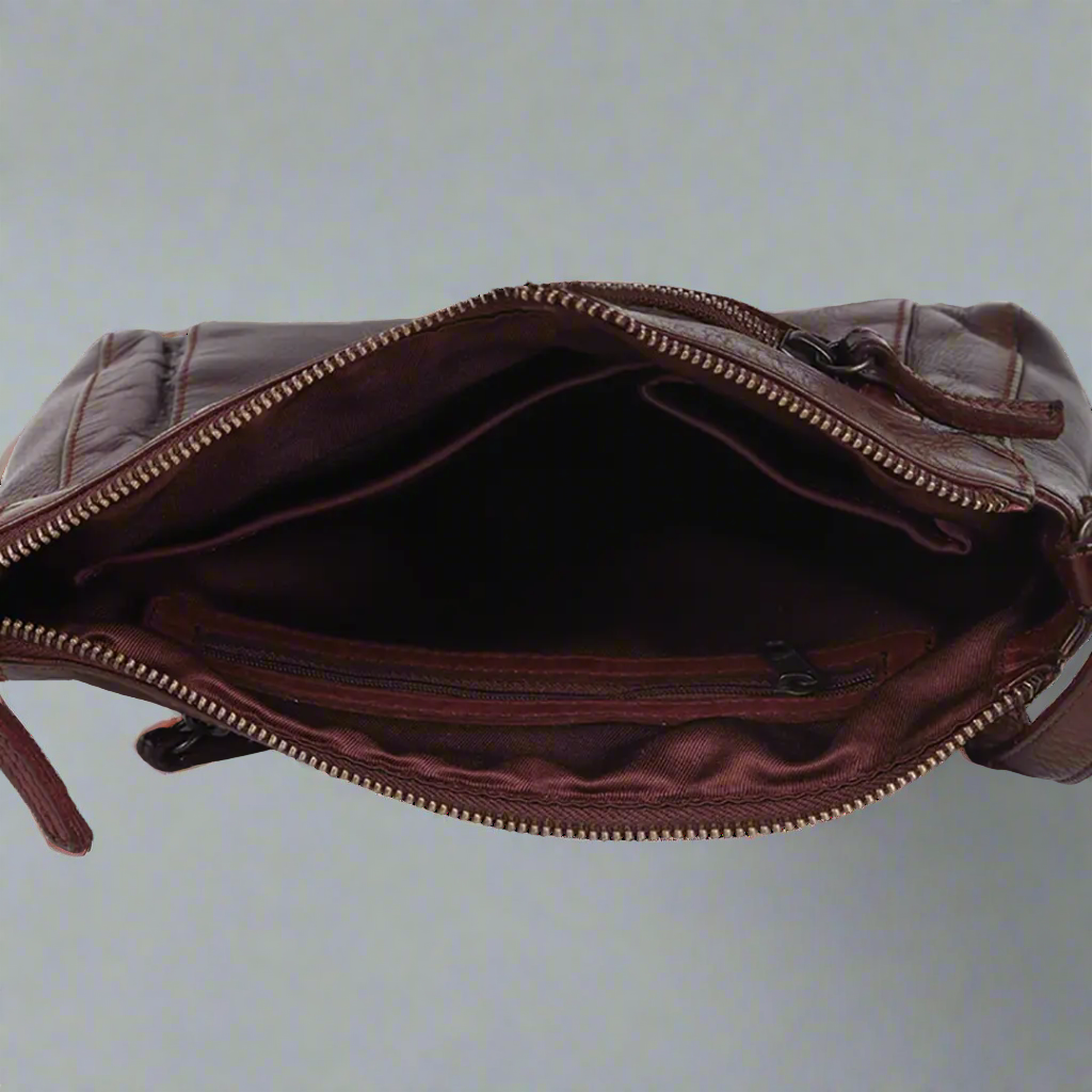 Sac bandoulière organisateur en cuir MET