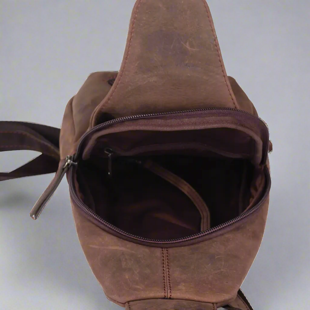 Sac à dos bandoulière en cuir MET