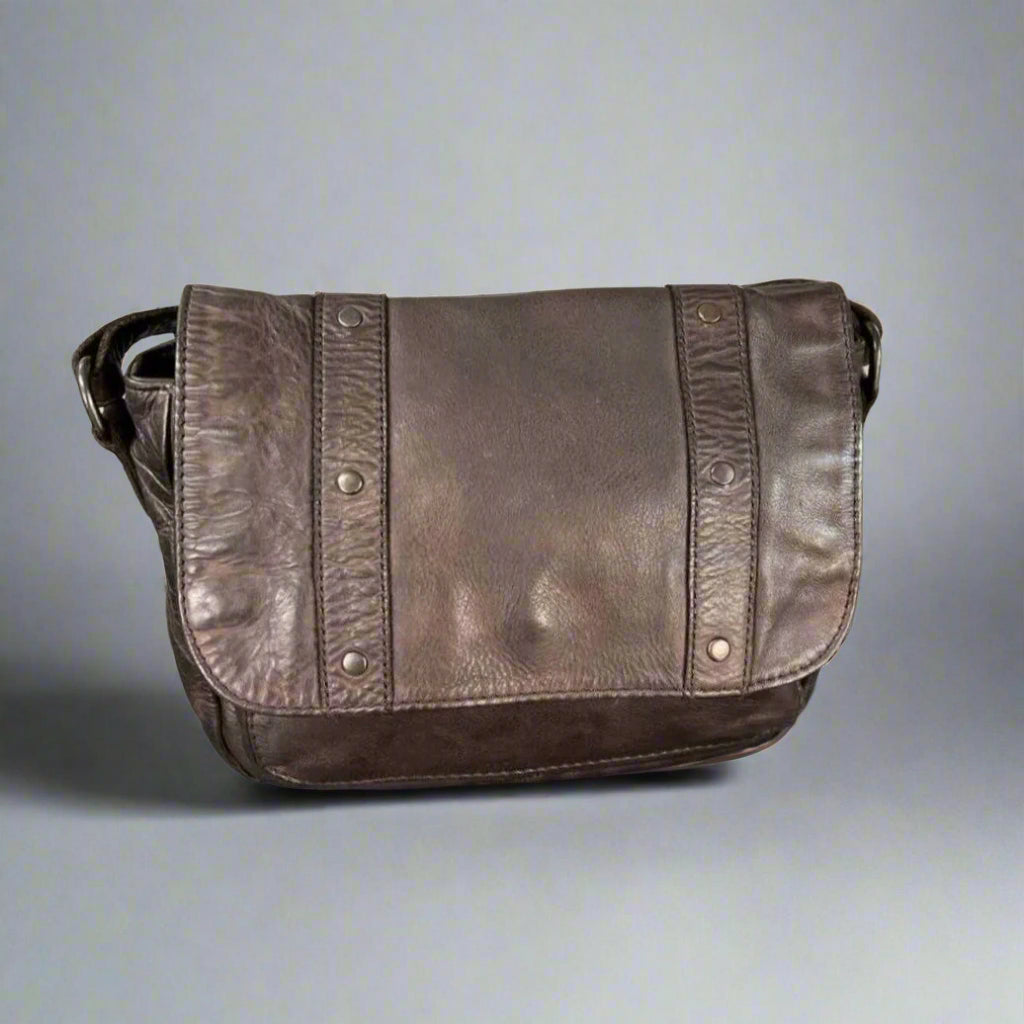 MET Studded Leather Crossbody Bag