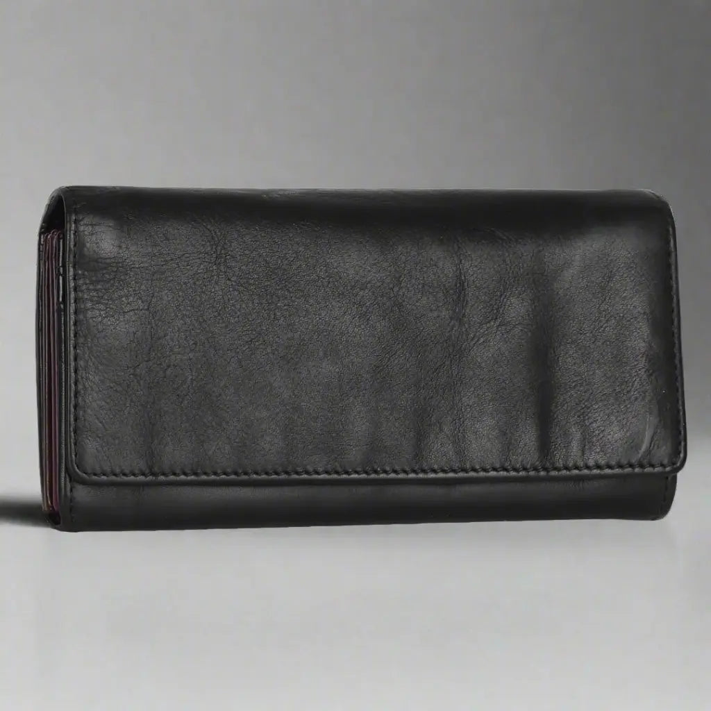 Pochette portefeuille en cuir bicolore pour femme MET