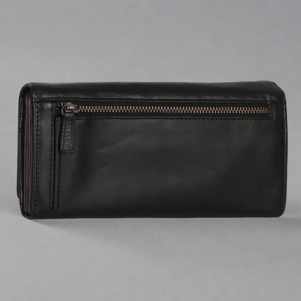 Pochette portefeuille en cuir bicolore pour femme MET
