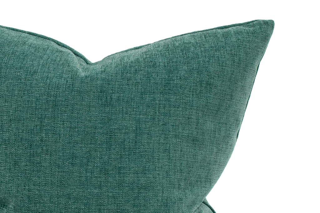 Housse de coussin en chenille marine