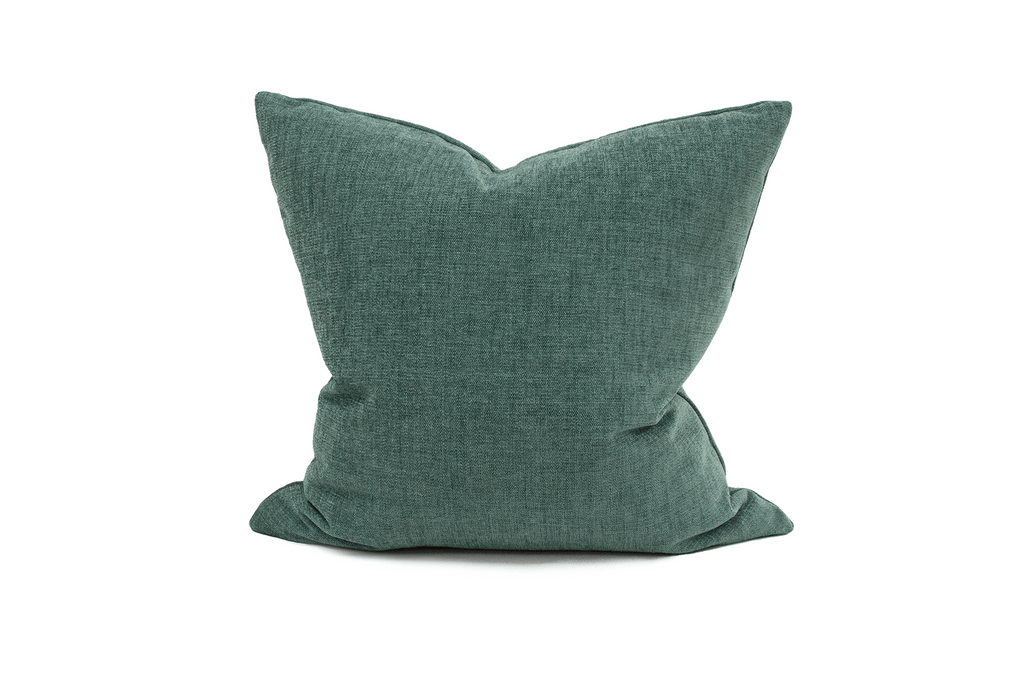 Housse de coussin en chenille marine