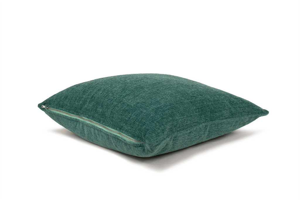 Housse de coussin en chenille marine