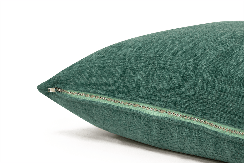 Housse de coussin en chenille marine