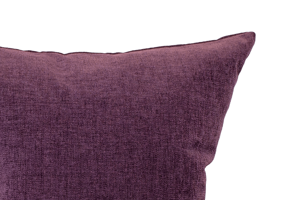 Housse de coussin en chenille Merlot