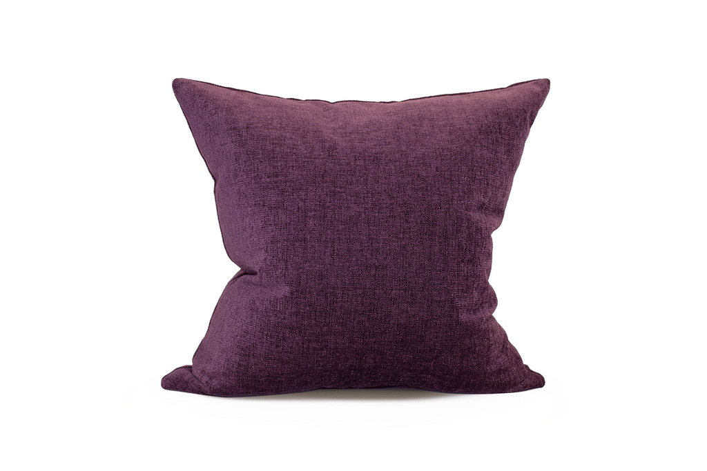 Housse de coussin en chenille Merlot