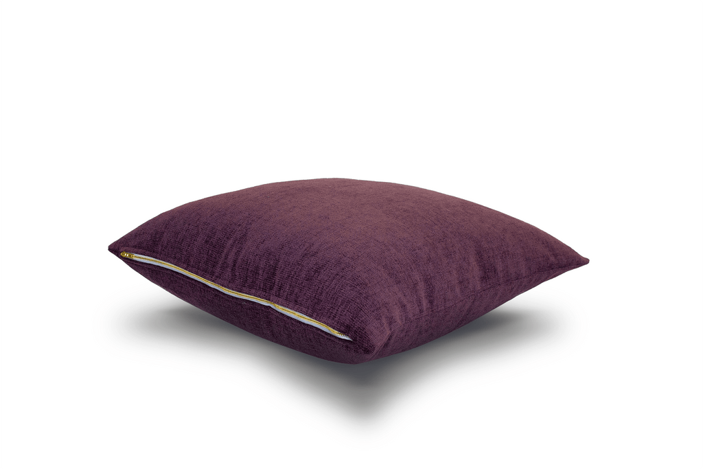 Housse de coussin en chenille Merlot