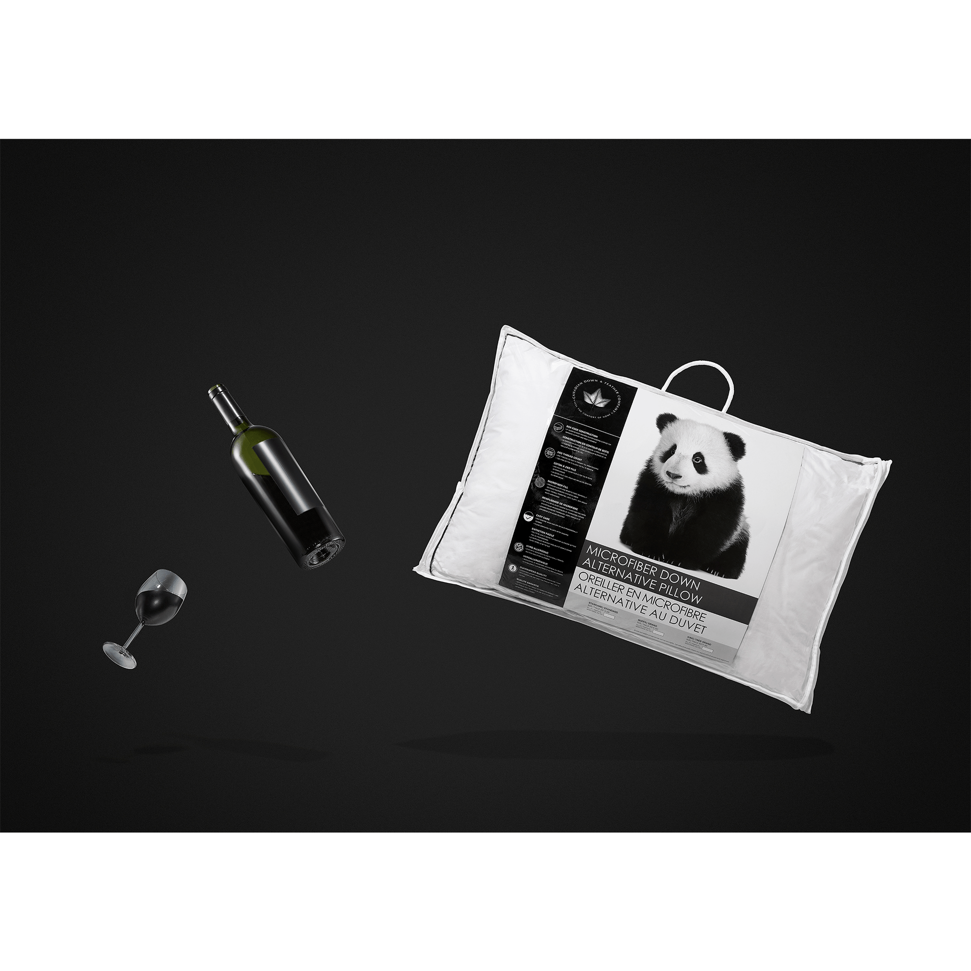 Oreiller en microfibre imitation duvet