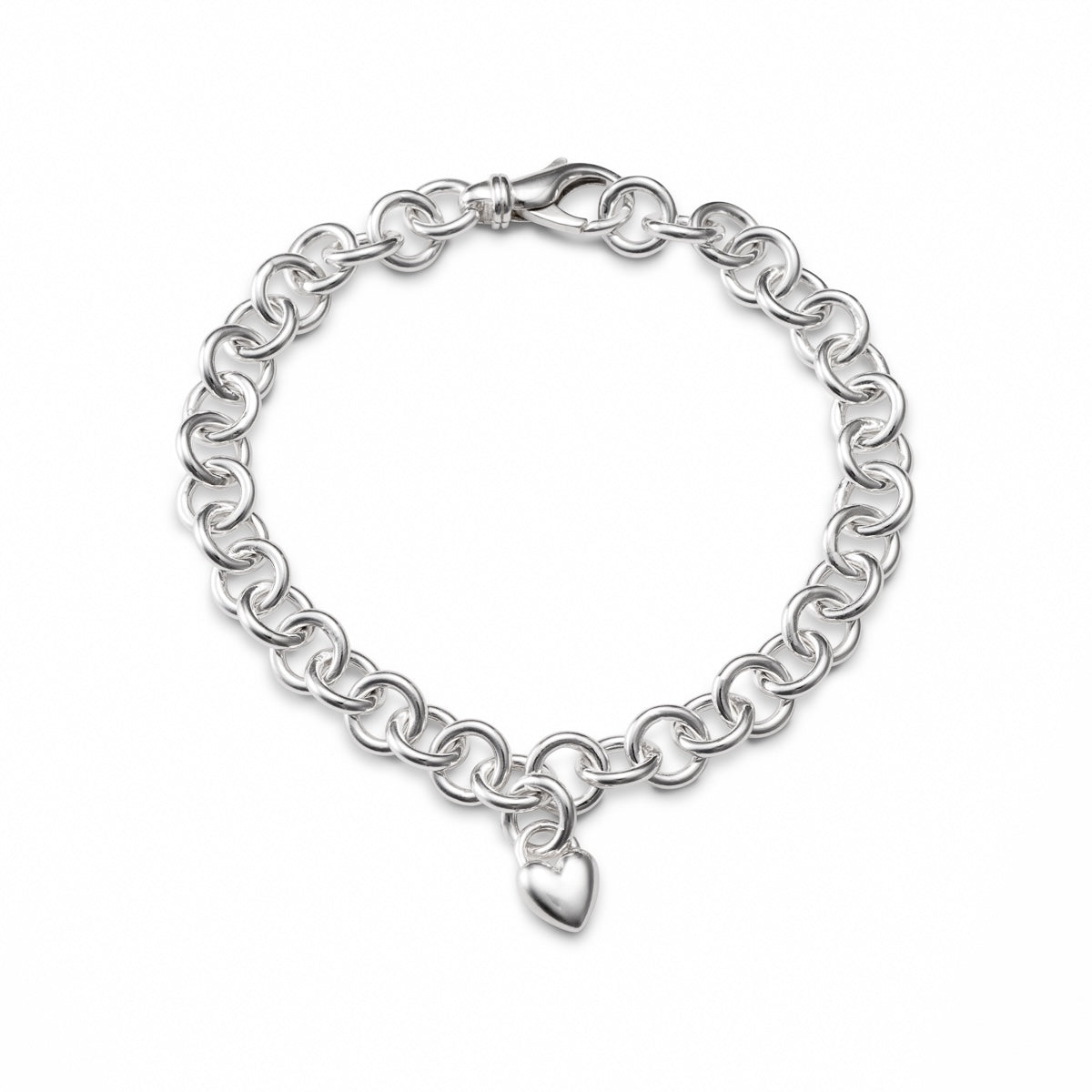 Bracelet à breloques Sweethearts • Argent sterling • Réglable
