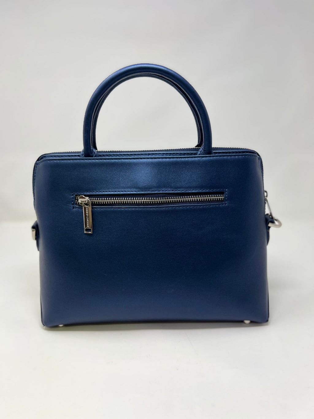 Navy Blue Leather Handbag | Miranda