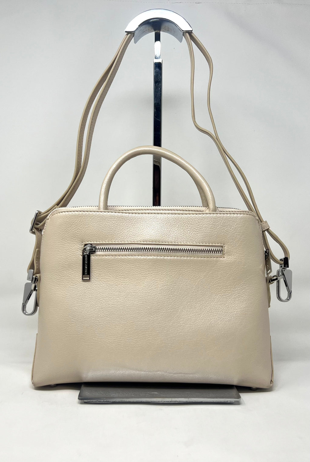 Champagne Leather Handbag, Miranda