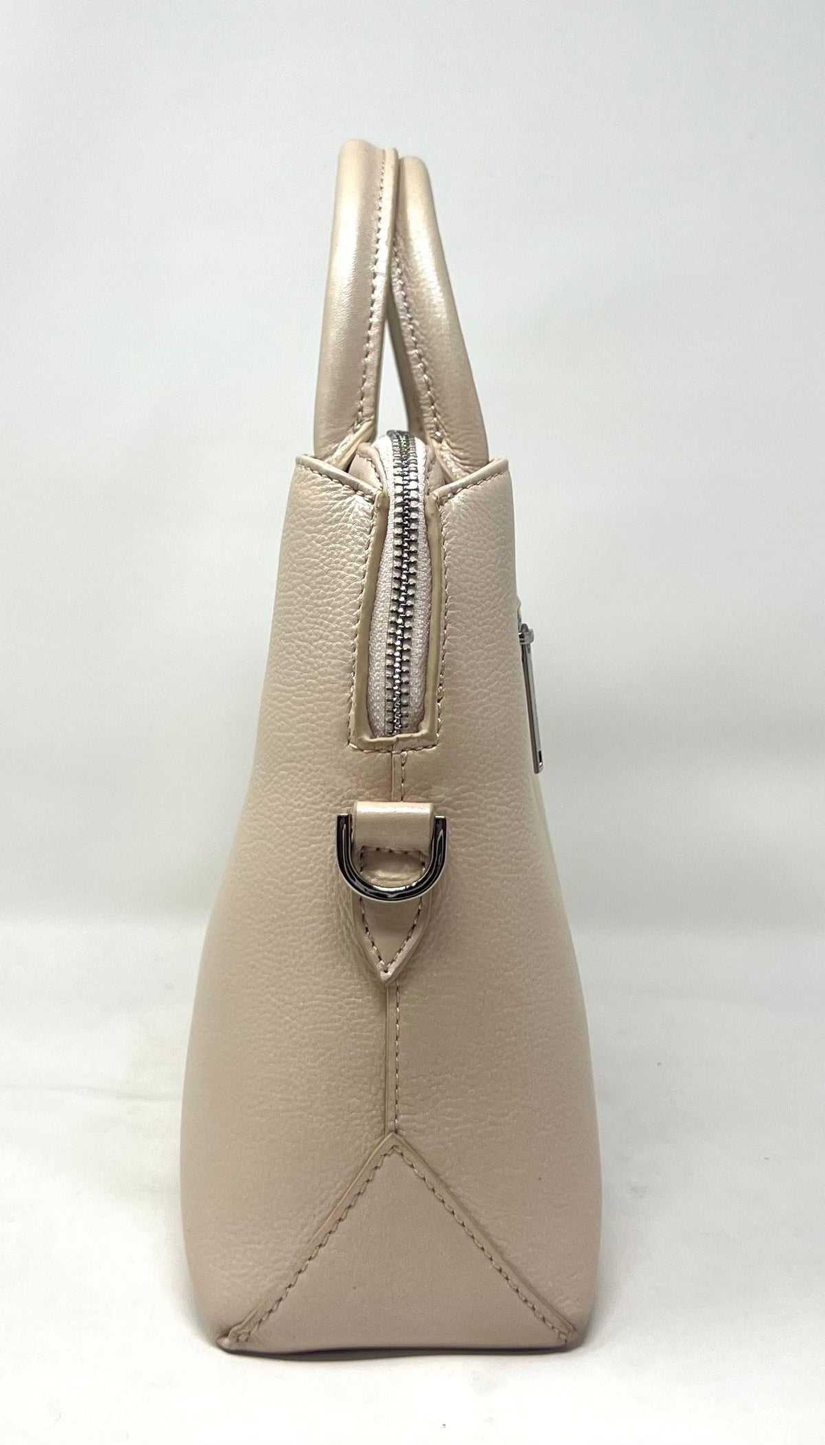 Champagne Leather Handbag, Miranda