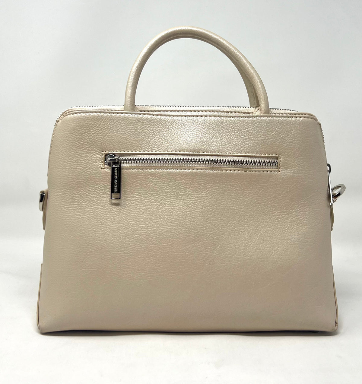 Champagne Leather Handbag, Miranda