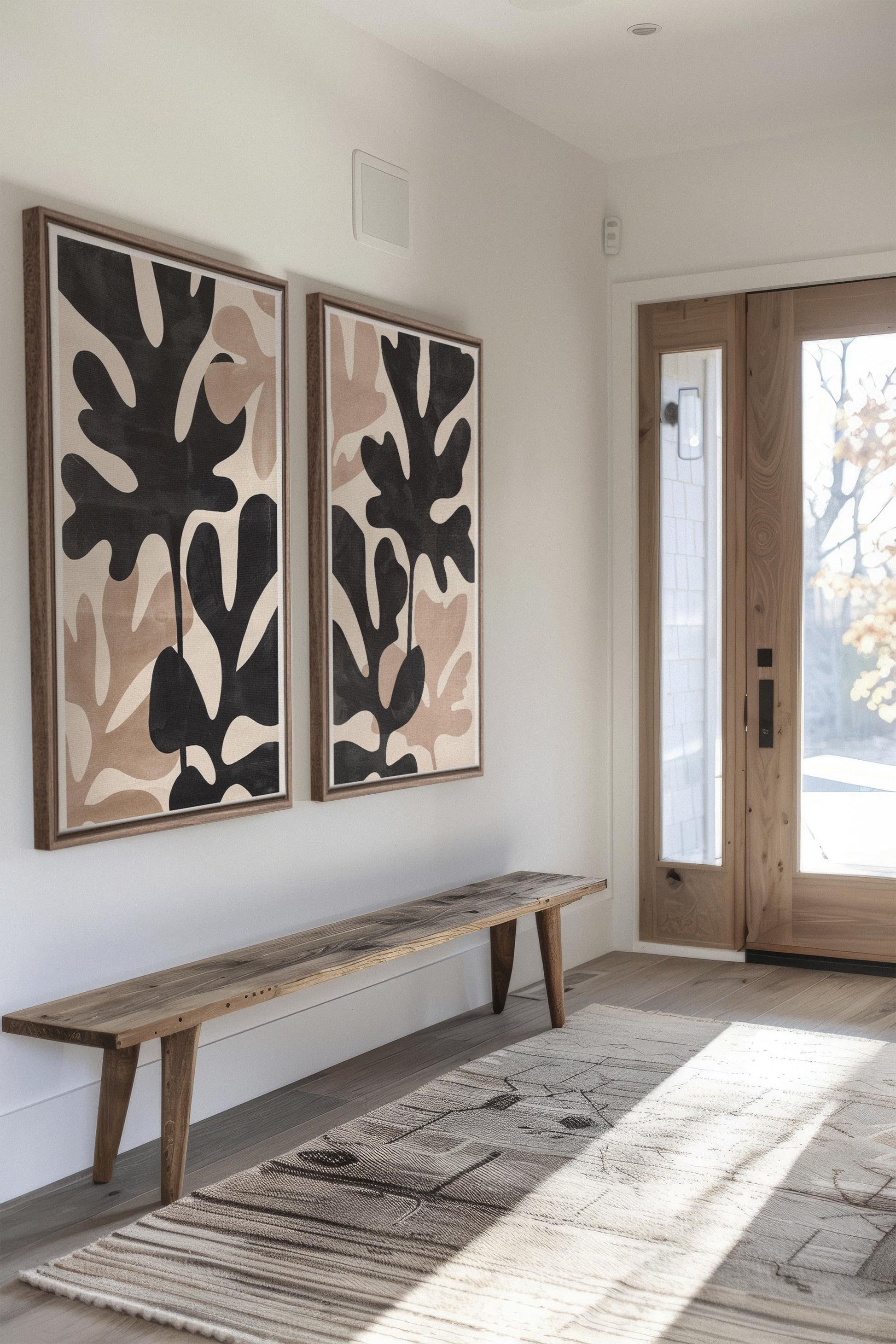 ORGANIC SHADOWS DUO (2 Stretched Canvas Artworks)