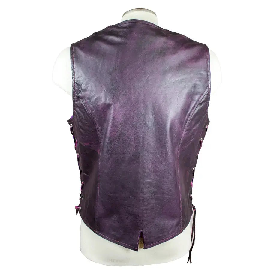 Open Road Women's Lace Side Leather Vest