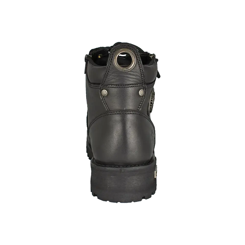 Milwaukee Leather Men's 6" Double Zip Lace Up Motorcycle Boots