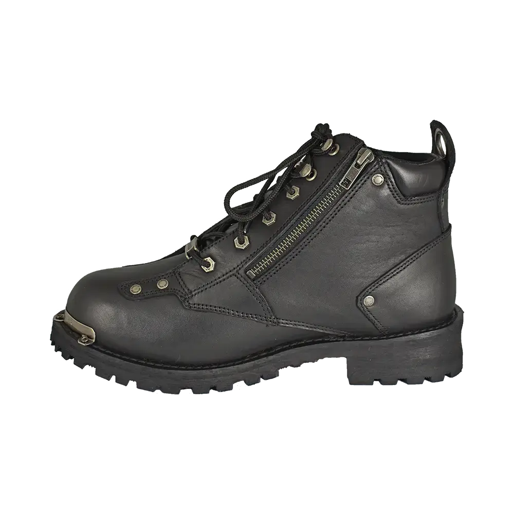 Milwaukee Leather Men's 6" Double Zip Lace Up Motorcycle Boots