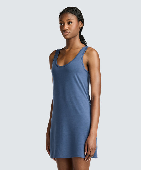 Robe débardeur mini en laine mérinos pour femme