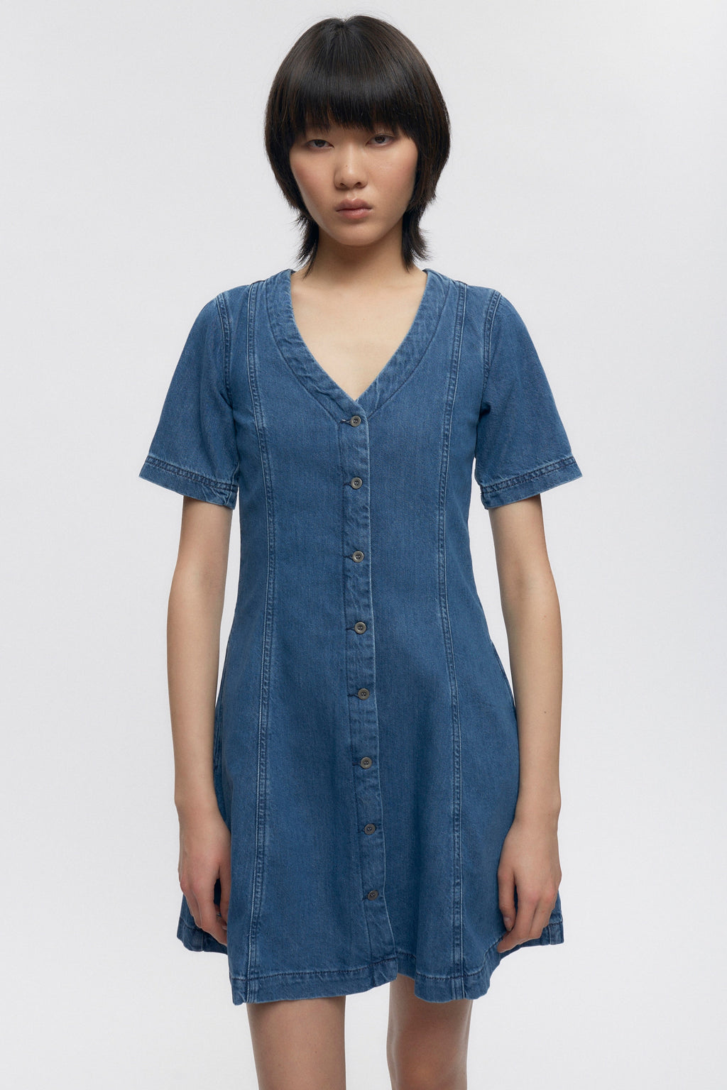 Robe boutonnée pour femme