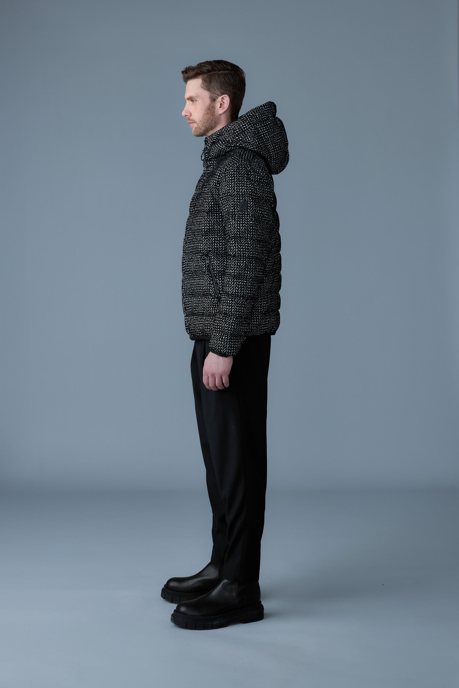JACK-FLP Flocked light down jacket with hood