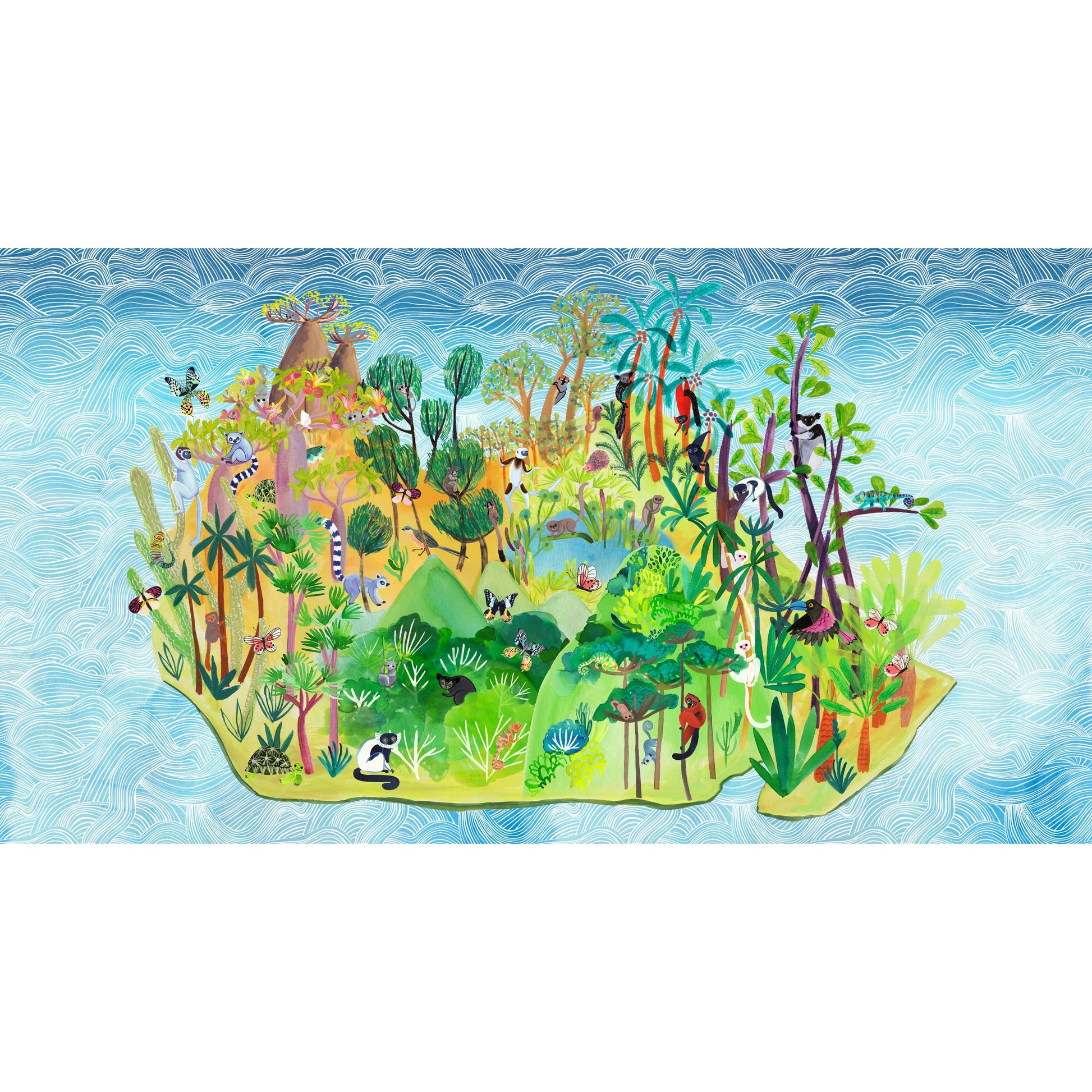 Madagascar Adventure - Carte de la faune - Panneau