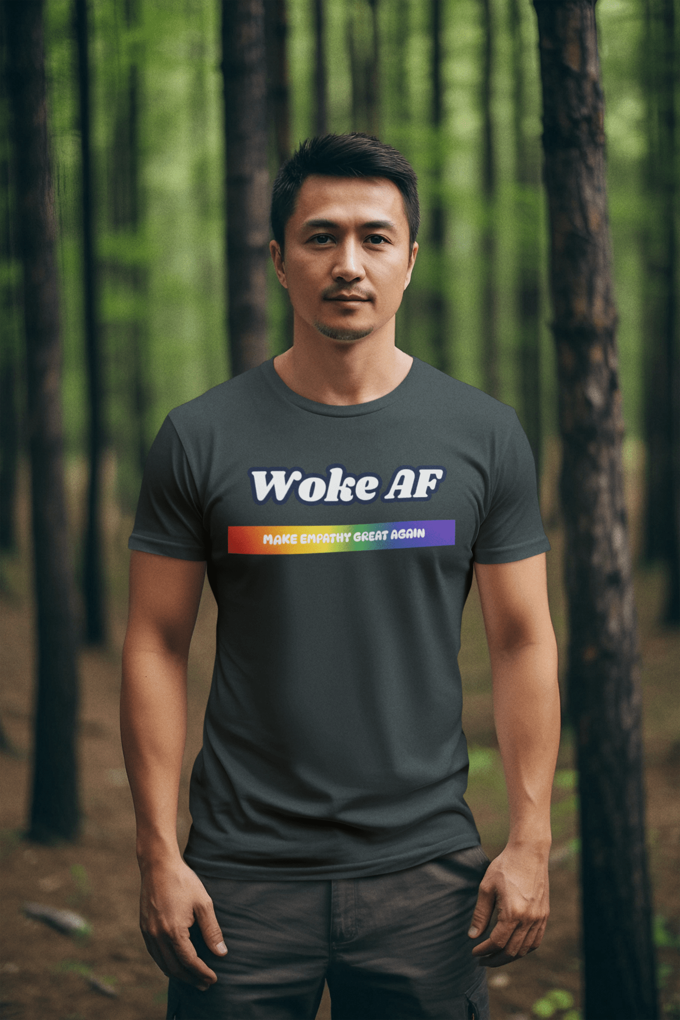 Woke AF Pride Unisex T-Shirt – Printed in Canada, Ocean Cleanup Impact