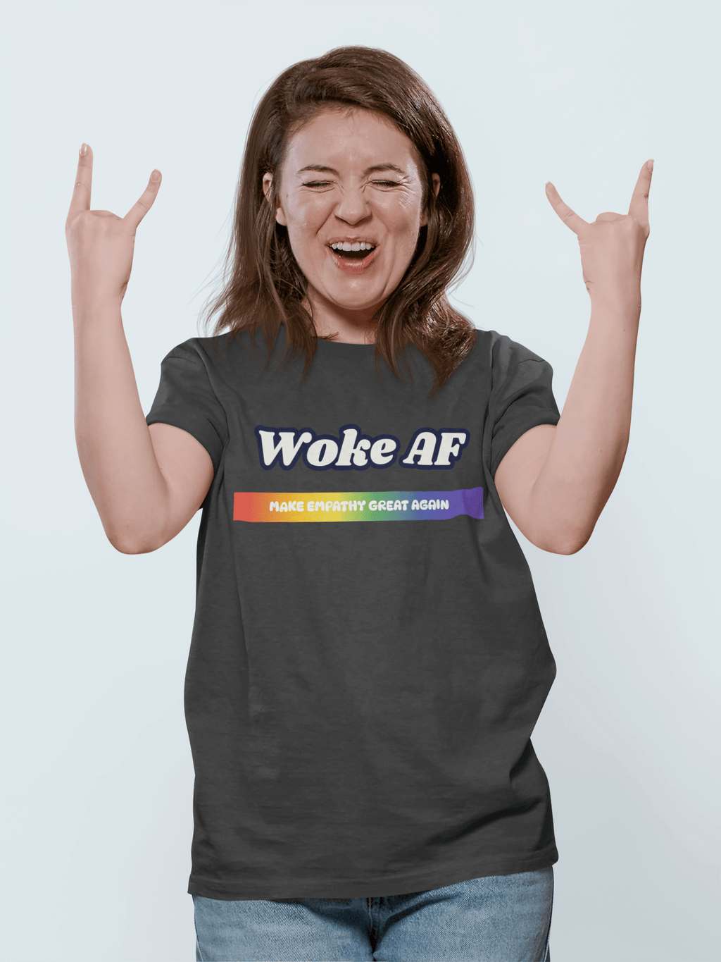 Woke AF Pride Unisex T-Shirt – Inclusive & Canadian by RowanTree