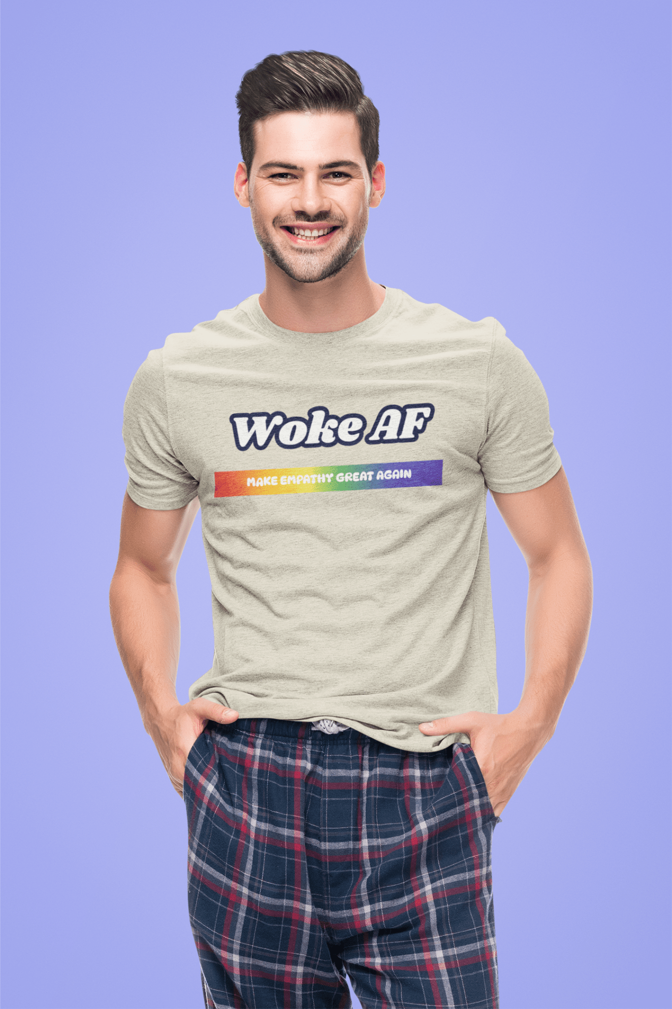 Woke AF Pride Unisex T-Shirt – Printed in Canada, Ocean Cleanup Impact