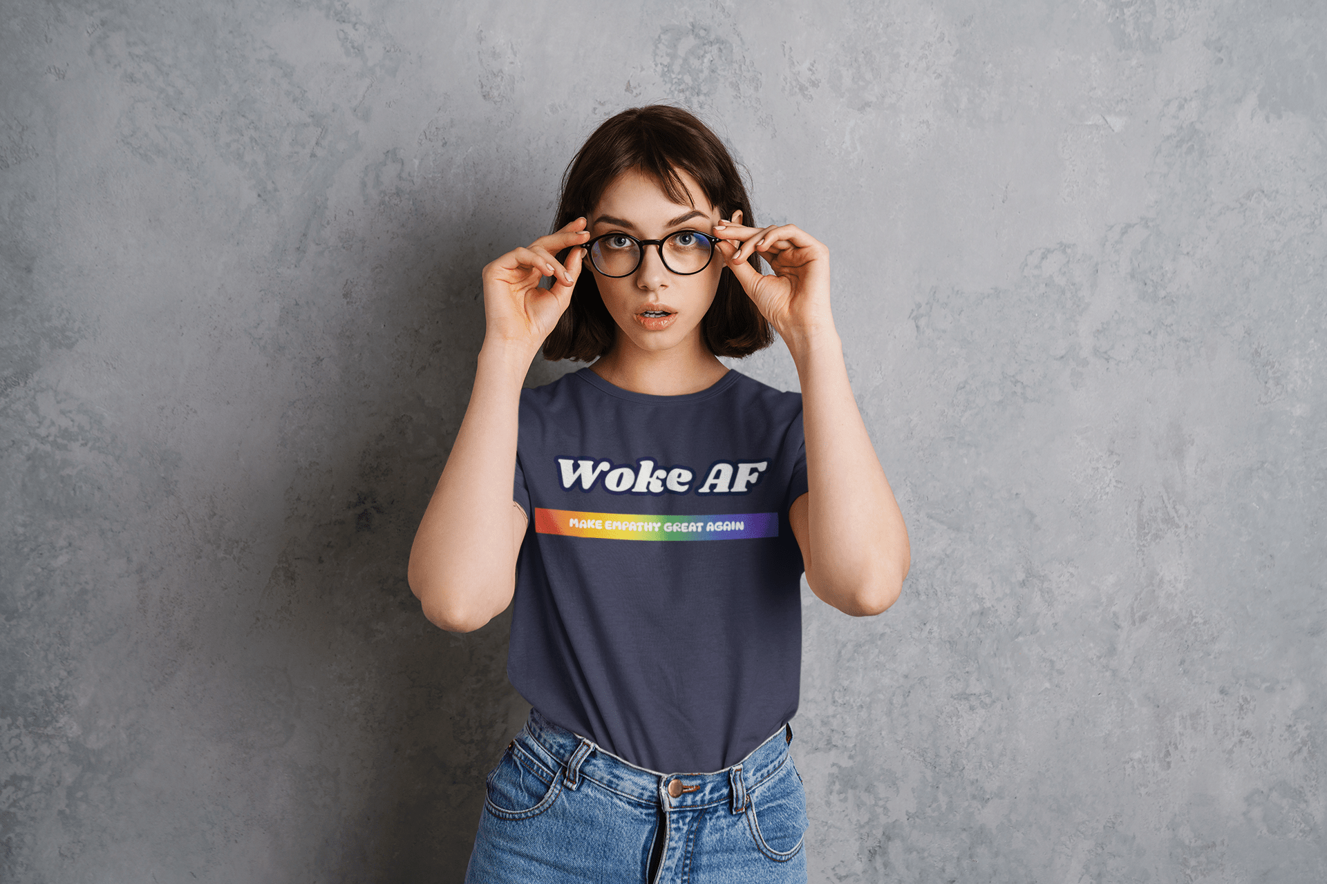 Woke AF Pride Unisex T-Shirt – Printed in Canada, Ocean Cleanup Impact