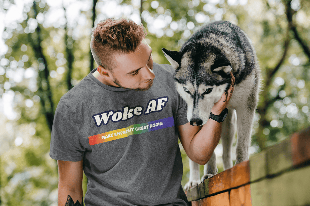 Woke AF Pride Unisex T-Shirt – Inclusive & Canadian by RowanTree