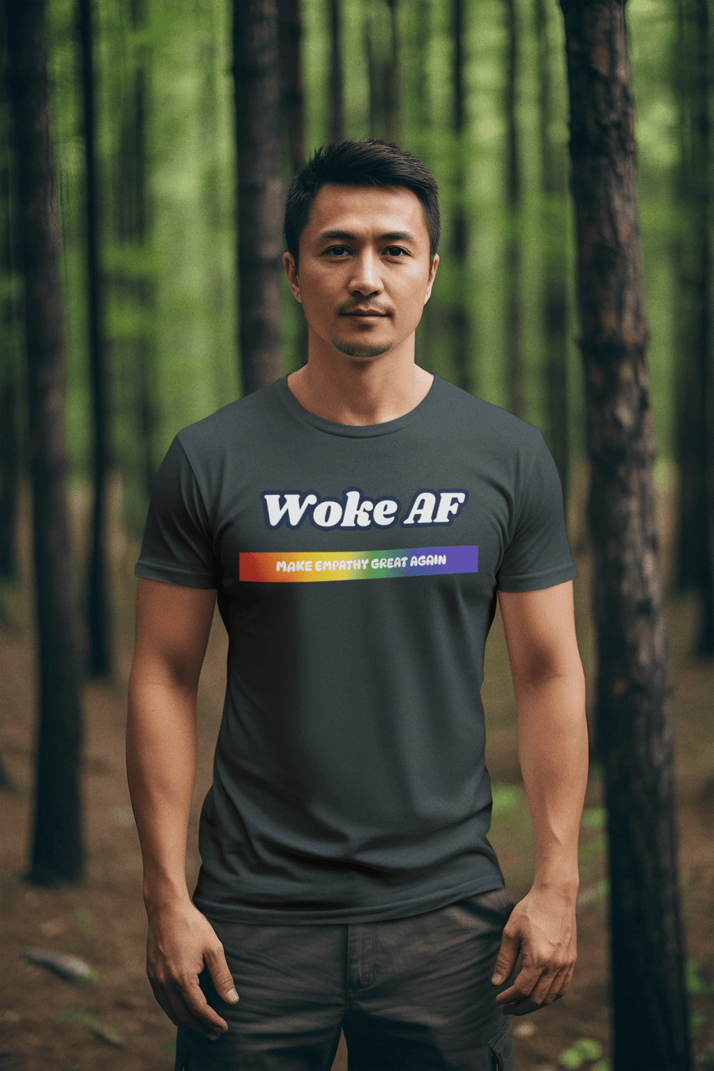 Woke AF Pride Unisex T-Shirt – Printed in Canada, Ocean Cleanup Impact