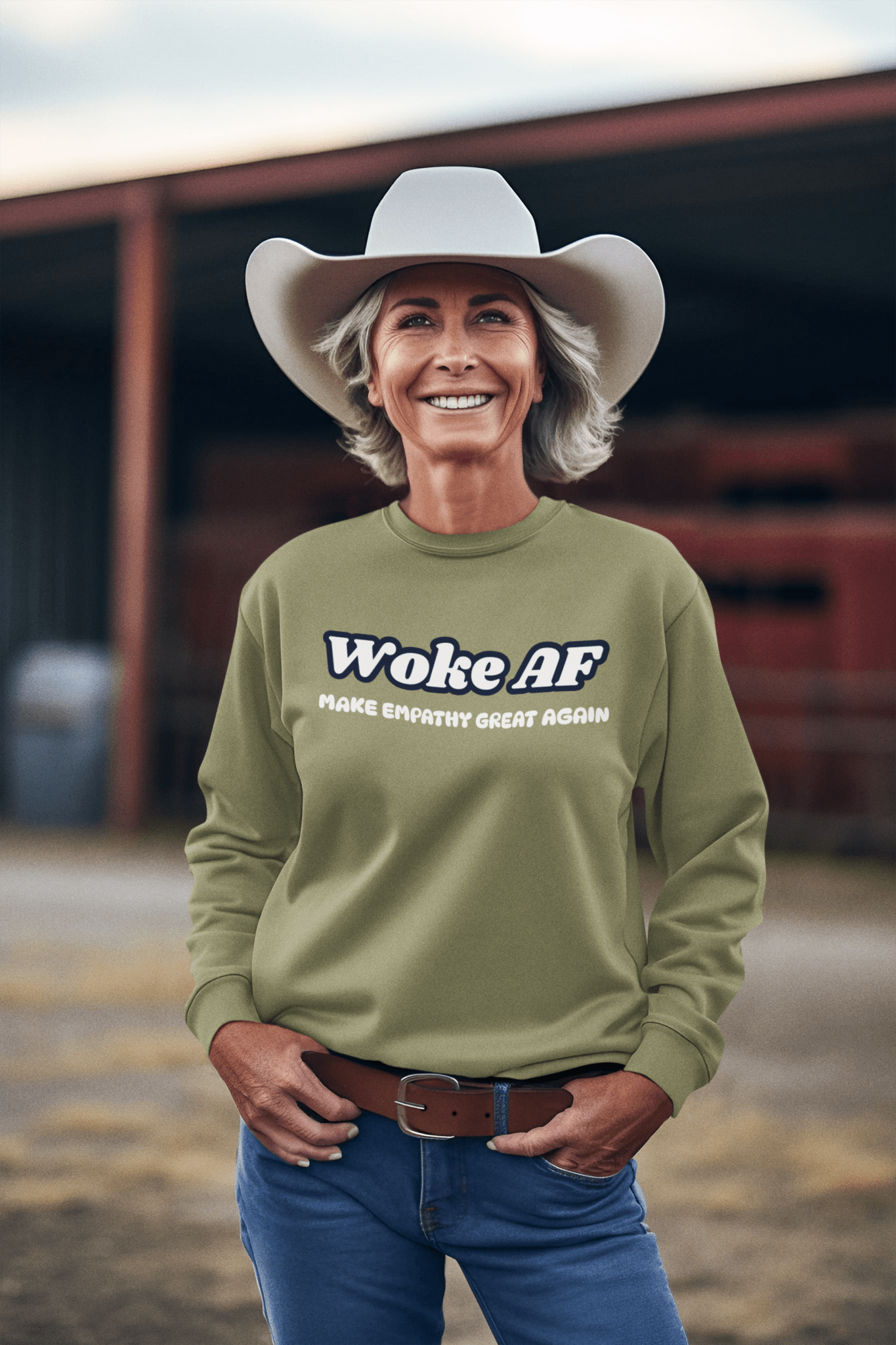 Make Empathy Great Again Woke AF Unisex Sweatshirt – Bold and Cheeky
