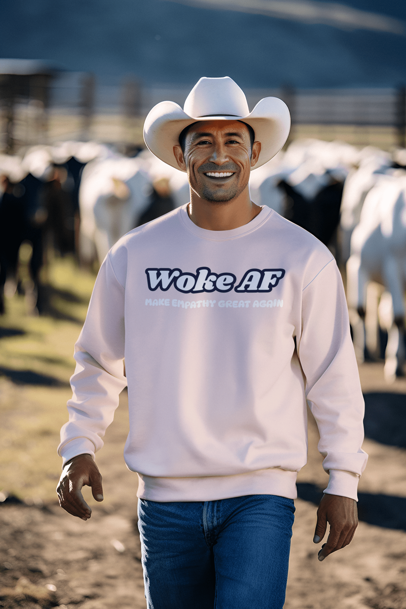 Make Empathy Great Again Woke AF Unisex Sweatshirt – Bold and Cheeky