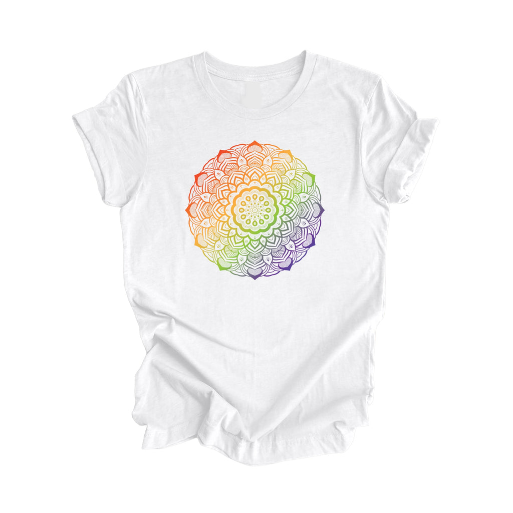 Mandala Gradient - Yoga Gift, Meditation Shirt, Yoga T-shirt, Yoga Lover Gift, Yoga Teacher Shirt, Wellness Shirt, Self Care Shirt - Inspired X
