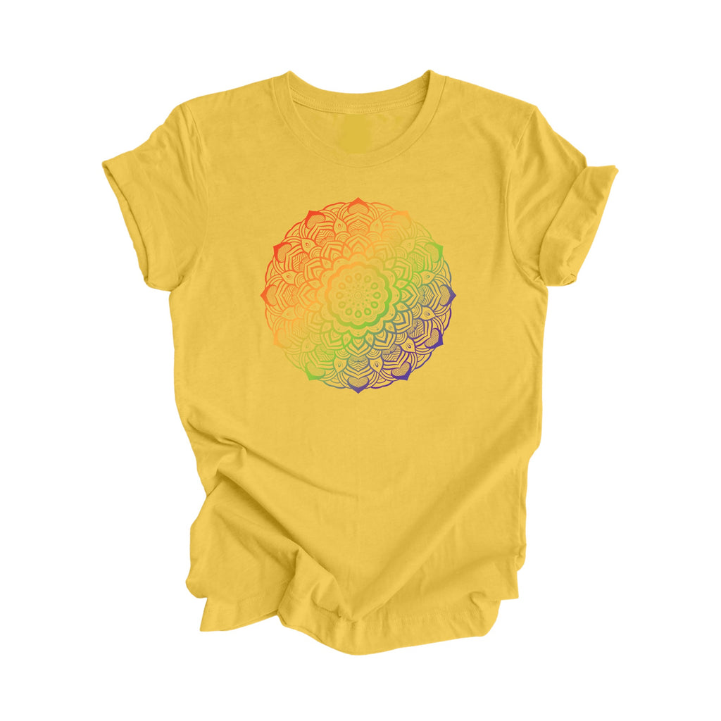 Mandala Gradient - Yoga Gift, Meditation Shirt, Yoga T-shirt, Yoga Lover Gift, Yoga Teacher Shirt, Wellness Shirt, Self Care Shirt - Inspired X