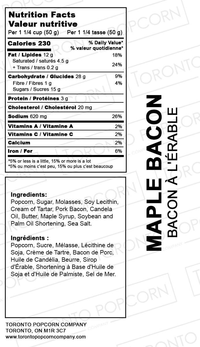 Popcorn au bacon et à l'érable