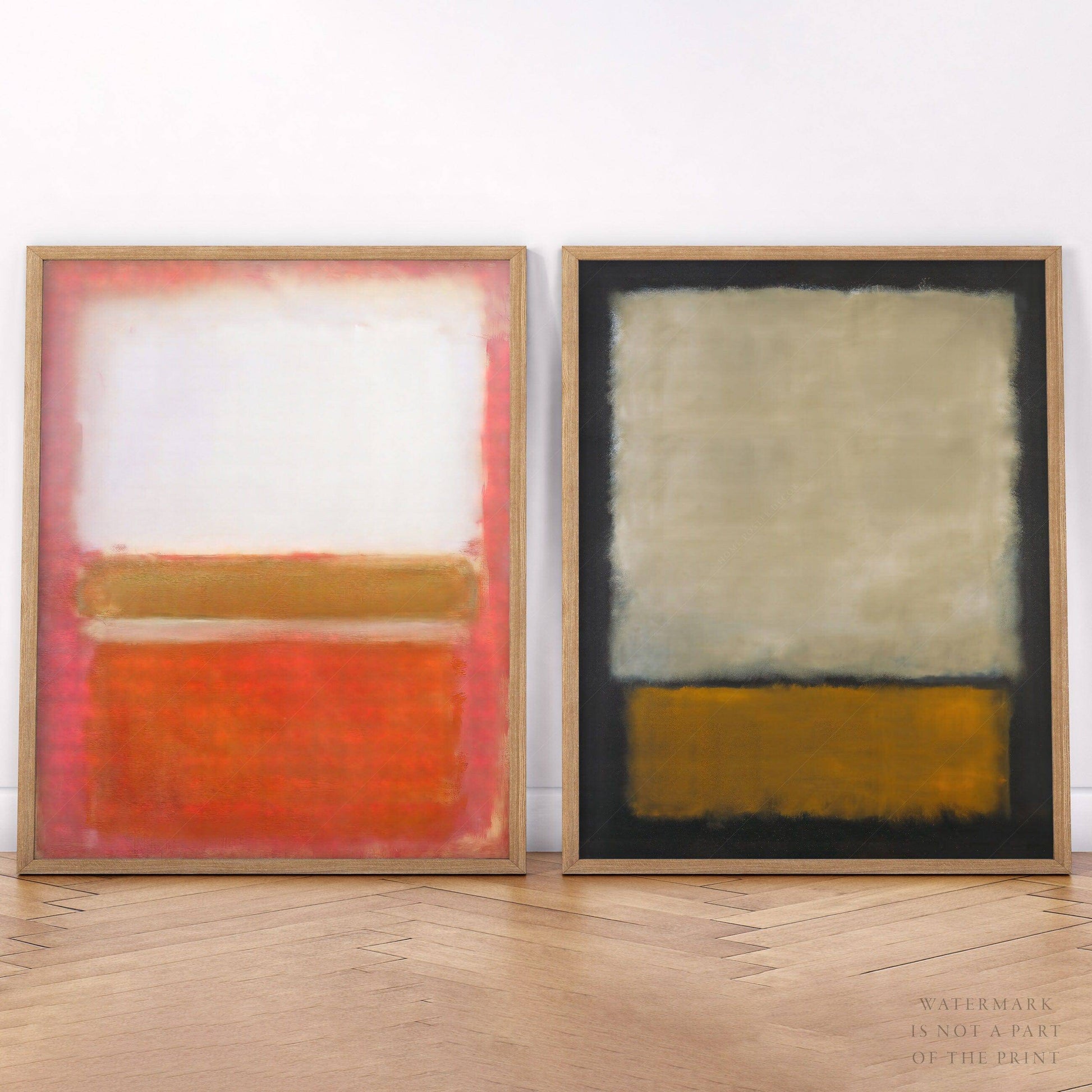 Mark Rothko Untitled Paintings Set of 2 Art Prints – Abstract Wall Art