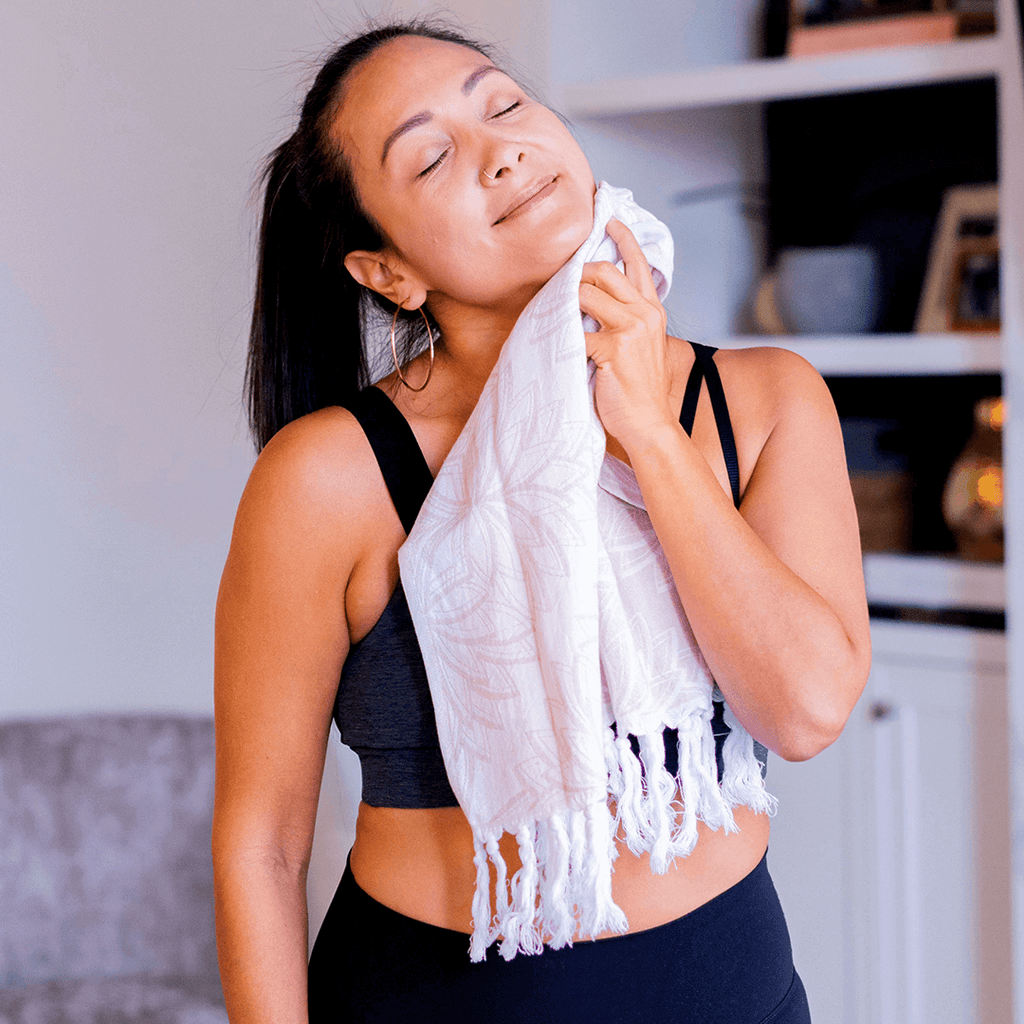 Turkish Towels Canada | Set in Oat + White