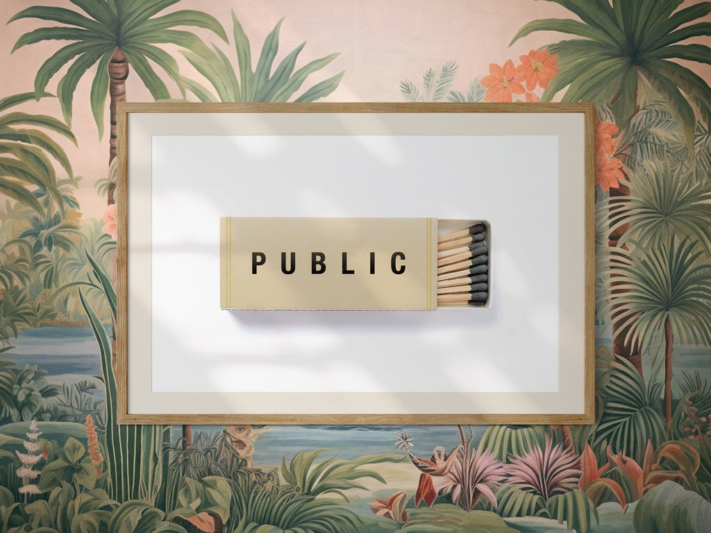 Public Matchbox Art Print – Minimalist Wall Decor Poster